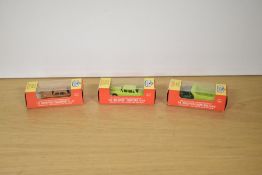 Three Fun-Ho Die-casts, No 45 Mercedes Benz gold, No 45 Mercedes Benz green and No 50 Ford Dump