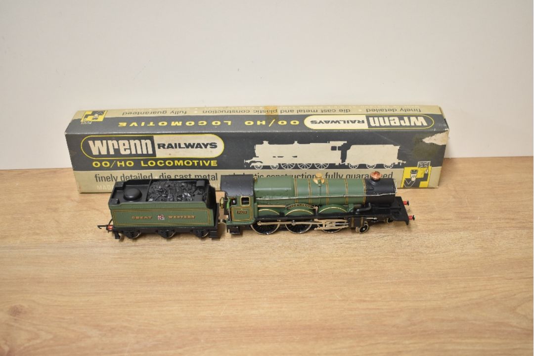 A Wrenn 00 gauge W2247 4-6-0 GWR Clun Castle Loco & Tender 7029, in original card box with - Image 2 of 2