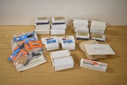 A collection of metal and plastic car kits and accessories, Piccolino Racing Models x12, Piccolin