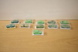 Eleven Majorette Die-casts, 217 Turbo BMW, 257 Renault 5 x3, 235 BMW 30 CSI, 238 Peugot 604, 234