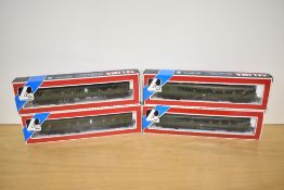 Four Lima 00 gauge Power Car, DMU and Carriages, 205137, 205139 and 205146, all in window display