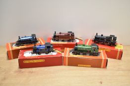 Five Hornby 00 gauge Tank Engines, R052 LMS 0-6-0 16440, R053 BR 0-6-0 47556, R057 CR 0-4-0 270,