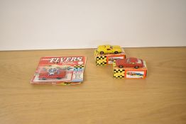 Three Lone Star Flers Die-casts, No 9 Maserati Mistral, No 36 Lotus Europa GT and 140 Cadillac