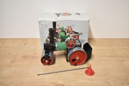 A Mamod Live Steam Roller SR1A, burner present, appear unused with internal packaging prersent and