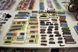 A large collection of N Gauge Rolling Stock including Minitrix, Hornby Minitrix, Atlas, Graham
