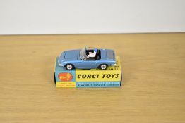 A Corgi Toys Die-cast, 318 Lotus Elan S2 blue, paint damage and loss, in complete card box with