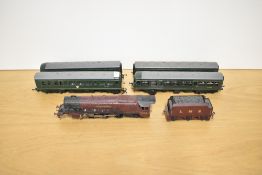 A playworn Hornby Dublo 00 gauge two rail LMS 4-6-2 Duchess of Atholl Loco & Tender 6231 along