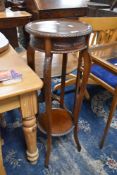 An early 20th Century mahogany plant stand