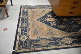 A modern carpet square, approx. 287 x 200cm