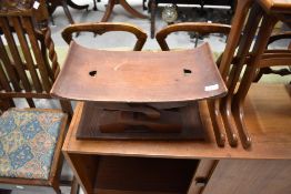 A vintage stained frame stool