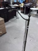 A vintage style brass standard lamp