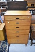 A Mid Century Modern teak bedroom chest bu Frank Guille for Austinsuite , dimensions approx H116 W65