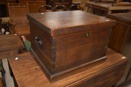 A 19th Century oak storage box, dimensions approx. 53 x 42 x 36cm