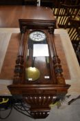A 19th Century mahogany cased Vienna style wall clock