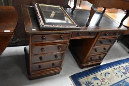 A 19th Century mahogany desk of nice proportions, approx. 123 x 56cm