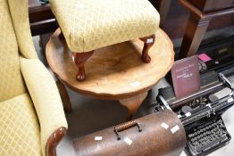 An early to mid 20th Century walnut coffee table