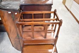 A reproduction mahogany Canterbury