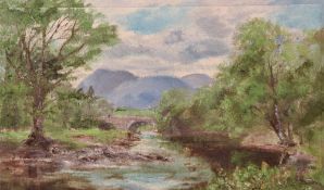 Local interest* Reverend Herbert Crossland (British 19th/20th century) a group of four oil on boards