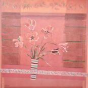 William James Laidlaw Baillie (British, 1923–2011) colour print, still life with flowers, signed