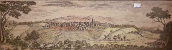 After Samuel and Nathaniel Buck (British, 18th Century) hand coloured engraving 'The South