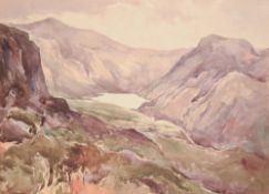 Artist unknown, 20th century English school watercolour, a typical Lakeland scene, in a rustic