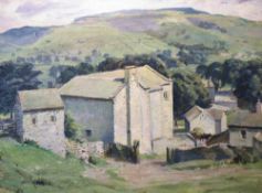 Miles Balmford Sharp (British 1897-1981) oil on canvas, rural farm scene, signed lower right, within