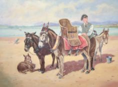After William Woodhouse (British 1857-1939) The Donkey Boy, oil on board, artist unknown, a copy