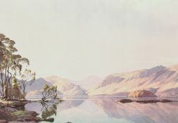 William Heaton Cooper (British, 1903-1995) colour print, 'Derwentwater from Friars Crag', signed