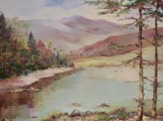 Clifford Kenworthy (British, 20th Century) oil on board, 'Blea Tarn, English Lakes, 1977', signed