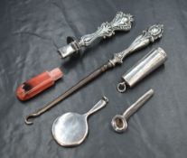A George V silver charoot case, of plain traditional form, marks for Birmingham 1923, maker