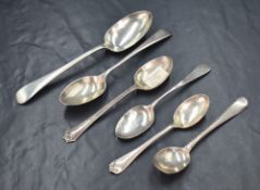 A George V silver Old English pattern dessert spoon, having 'D.C.H' engraved to the reverse, marks