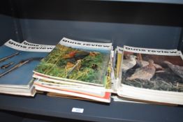 A Shelf of 'Guns Review' Magazines 1960s, 1970s and 1980s