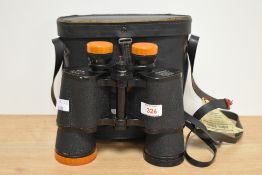 A P.S.M Fiesta De-Luxe binoculars, patient No.72781, with original leather carry case.