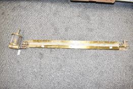 A brass, copper and glass ships water colium gadge measuring Millimeters, Water, Columns, h110cm.