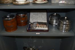 A selection of silver plated flatware and cutlery by S.Blaydon & Son's, sold together with a pair of