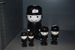 A large 1970s black and white Fred the flour grader, marked Spiliers Homepride to base, h21cm,