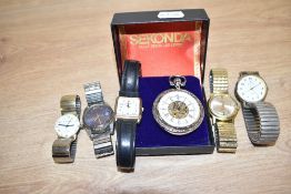 An assortment of modern and vintage wristwatches, including Philip Mercier, Sekonda and Citron,