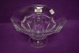 An Austrian Vienna crystal 9 sided, footed bowl, w14cm