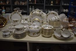 An extensive selection of Royal Doulton Larchmont pattern tea and dinner wares, to include,
