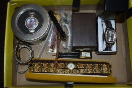 A collection of wristwatches, including Limit, Gossip, Reflex and Lorus, some in boxes
