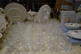 A good collection of Bradley crystal, to include cordial glasses, tumblers, decanter ect, acid-