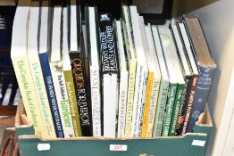 A box containing various gardening books, to include Plants & Flowers for lasting decoration, Shrubs