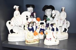 A large 19th century Toby jug of traditional form, h25cm, sold together with another large Toby