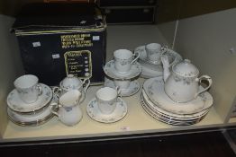 A selection of Royal Albert 'For All Seasons, Morning Flower' patterned tableware, including teaware