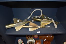 A set of three brass maritme ship solcometers/log spinners, impressed mark T.W Cherub and T.Walker &