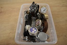 An assortment of wristwatches, including Rotary, Caravelle, Accurist and Sekonda, etc