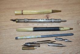 Various early / mid 20th century fountain pens, to include a plantable recycled paper seed pen,