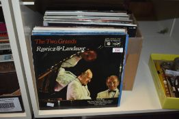 A box of assorted classical and related vinyl albums, to include The Two Grands Rawicz & Landauer,