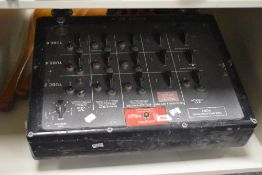 A late 20th century power amplifier, having an W.R.T overflow, flat valve, bow-cap / shutter ect,