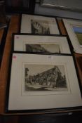 After Preston Cribb (1876-1937, British), etching, 'The Talbot, Chaddersley Corbett', framed,